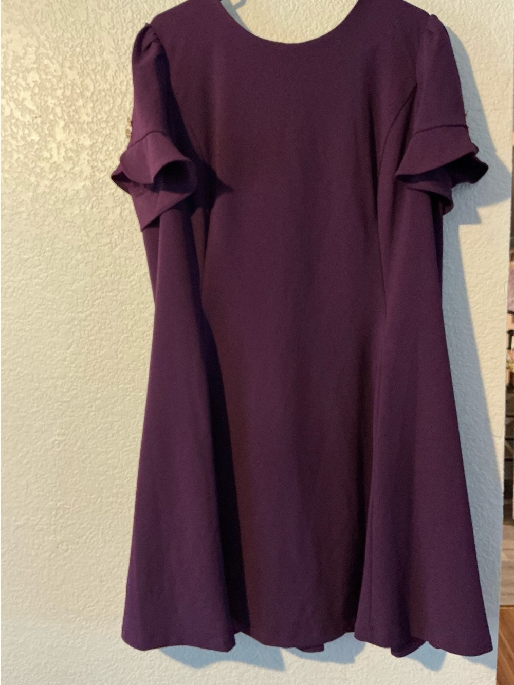 DKNY Flounce Sleeve Fit & Flare Dress